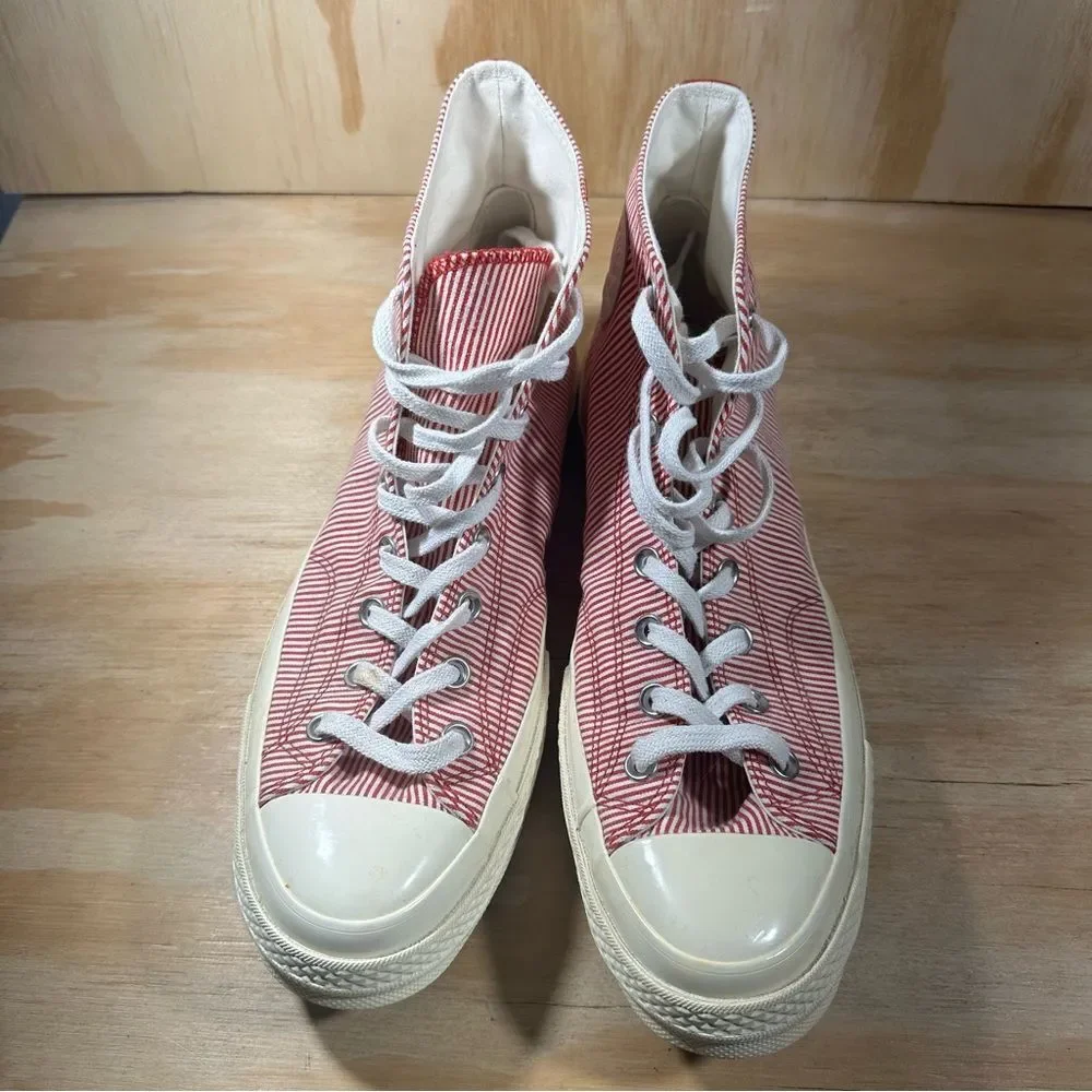 Converse Red and White High-Tops Men’s Size 11 - Picture 4 of 9